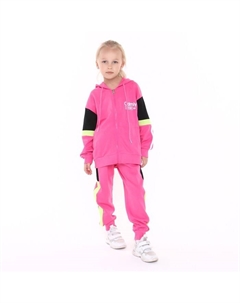 Костюм для девочки (толстовка/брюки), цвет розовый, рост 116-122см Modernfeci