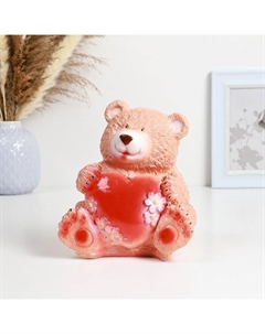 Копилка для денег «Мишка с сердцем», гипс, 16.5×18.5 см Хорошие сувениры