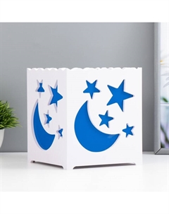 Ночник «Звездный» LED от батареек 3хААА USB синий 15×15×15 см Risalux