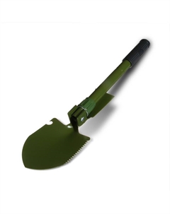 Лопата туристическая, складная, L=41 см, мотыжка, прорезиненная рукоять, в чехле Greengo