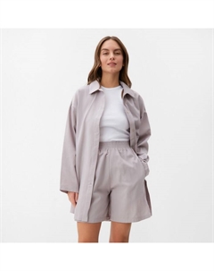 Пижама женская (рубашка, шорты), размер 48-50, серая Kaftan