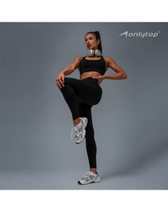 Легинсы спортивные женские Sculpt, размер L, чёрные Onlytop