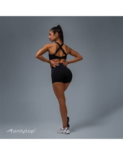 Шорты спортивные женские Comfort, размер S, чёрные Onlytop