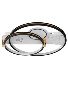 Люстра с ПДУ «Симпа»LED 126 Вт черно-белый 50×50×10 см Bayerlux