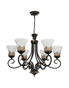 Люстра 2713/6 E27 40 Вт черно-золотой 77×77×52-82 см Bayerlux