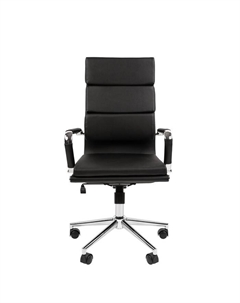Кресло офисное для руководителя 750, с подлокотниками, на колёсиках, экокожа, цвет чёрный Chairman