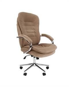 Кресло офисное для руководителя Home 795, с подголовником, на колёсиках, ткань T - 10 N, цвет бежевый Chairman