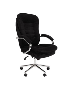 Кресло офисное для руководителя Home 795, с подголовником, на колёсиках, ткань Т - 84 N, цвет чёрный Chairman