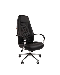Кресло офисное для руководителя 950N, с подлокотниками, на колёсиках, экокожа, цвет чёрный Chairman