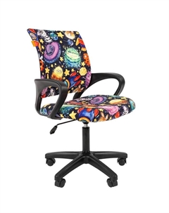 Кресло для школьника Kids 103, с подлокотниками, на колёсиках, обивка ткань НЛО LT, цвет чёрный Chairman