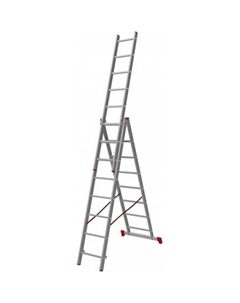 Лестница-стремянка NV 123 алюминиевая трёхсекционная 3x8 ступеней Новая высота