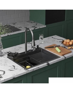 Кухонная мойка Stage Plus 560250-60B многофункциональная 8 в 1 (60*48/графит) Roxen