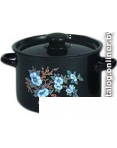 Кастрюля 1с17с (черный, рисунок) Стальэмаль