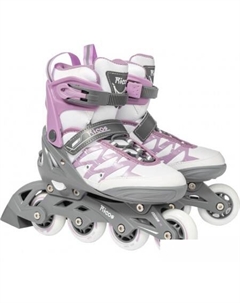 Роликовые коньки Stream PW-153A L (р. 40-43, белый/лиловый) Ricos