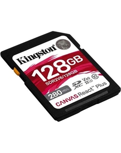 Карта памяти Canvas React Plus V60 SDXC 128GB Kingston