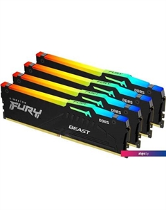 Оперативная память FURY Beast RGB 4x32ГБ DDR5 5600 МГц KF556C40BBAK4-128 Kingston