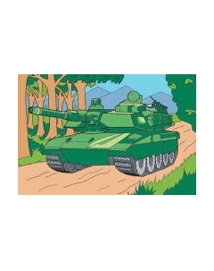 Картина по номерам Школа талантов Танк / 4971853