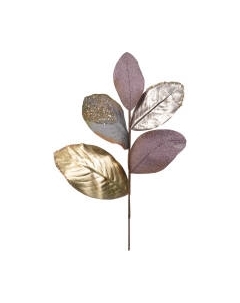 Ветка новогодняя Вещицы металлический пурпур / aj-158