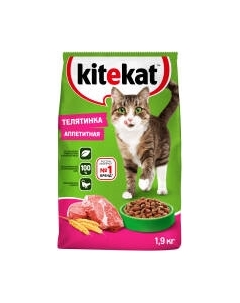 Сухой корм для кошек Телятинка аппетитная Kitekat