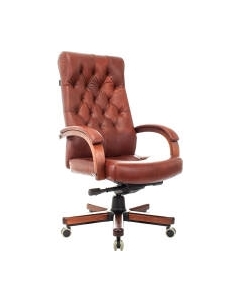 Кресло офисное Бюрократ Leather Eichel T-9928WALNUT