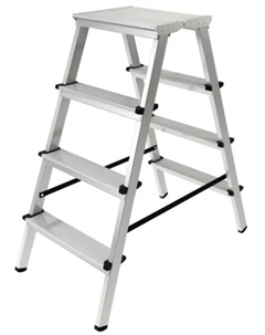Лестница-стремянка NV 212 с увеличенной площадкой 2x4 ступеней Новая высота