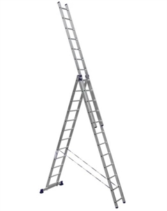 Лестница-стремянка трехсекционная универсальная 5312 3x12 Алюмет