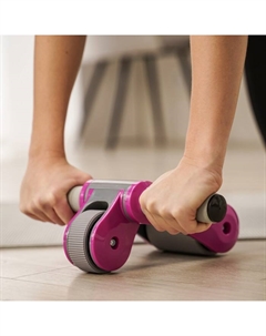 Ролик для пресса, 33х24х24 см, с ковриком, цвет серый/розовый Onlytop