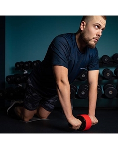 Ролик для пресса, 34х13х13 см, с ковриком, цвет красный Onlytop