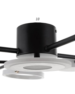 Люстра с ПДУ 2300/9WT LED 190 Вт 3000-6000К белый 85×85×9 см Bayerlux