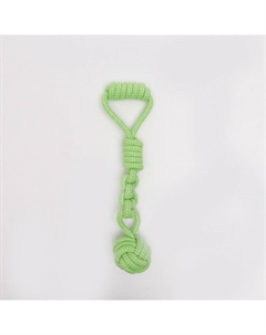 Игрушка канатная плетеная с ручкой для крупных собак, до 38 см, до 180 г, шар 7 см Пижон