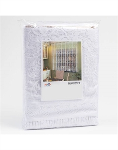 Тюль на кухню со шторной лентой, 170х250 см, цвет белый, 100% полиэстер Лента