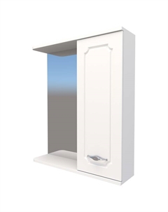 Зеркало – шкаф «Пинта», правый, 600×150×700 мм, цвет белый Logro