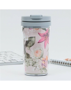 Подарочный набор, ежедневник А6 80 листов и термостакан 250 мл «Расцветай от счастья» Artfox