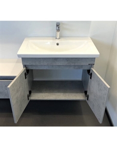 Тумба-умывальник «Осло-70ПД» цвет бетон светлый, с раковиной COMO 70 Comforty