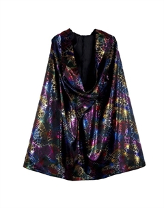 Карнавальный плащ детский, атлас, цветная паутина, длина 85 см Страна карнавалия