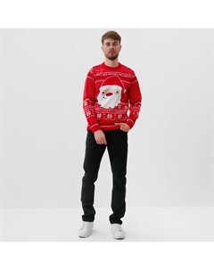 Свитер вязаный новогодний Santa, размер 56 Kaftan