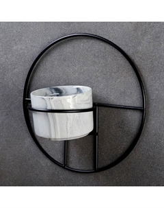 Горшок настенный "Салли" с черной подставкой, 17х8х17см Take it easy