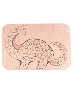 Деревянный пазл-алфавит, раскраска «Дино» Большой слон