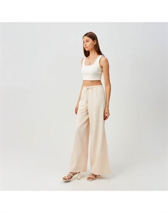 Брюки палаццо женские, бежевые, размер 44 Minaku