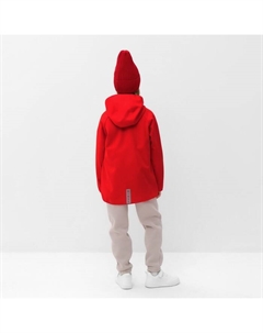 Ветровка детская с капюшоном, красная, рост 116 см Minaku