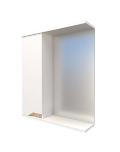 Зеркало – шкаф «Анталия», левый, 600×150×700 мм, цвет белый Logro