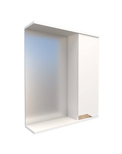 Зеркало – шкаф «Анталия», правый, 600×150×700 мм, цвет белый Logro