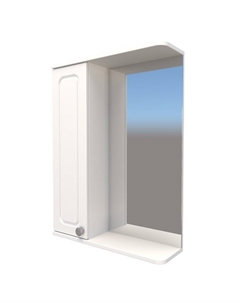 Зеркало – шкаф «Пинта», левый, 500×150×700 мм, цвет белый Logro