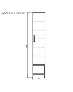 Шкаф-колонна «Бредфорд-40», дуб темный Comforty