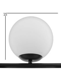 Светильник "Пузырь матовый" 4хE14 40Вт черный 100x15x120 см Bayerlux