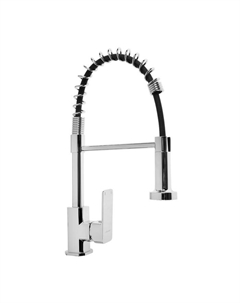 Смеситель для кухни Accoona A44126, однорычажный, гибкий излив, 2 режима, высокий, хром