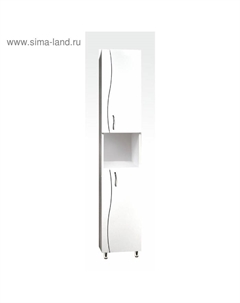 Пенал для ванной комнаты «Лилия 300», 300×292×1900 мм, цвет белый Logro