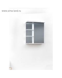 Зеркало – шкаф «Версаль», левый, с подсветкой, 550×150×700 мм, цвет белый Logro