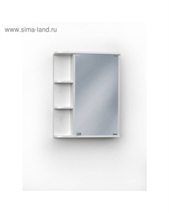 Шкаф - зеркало «А - 55», левое, 120×550×700 мм, цвет белый Logro