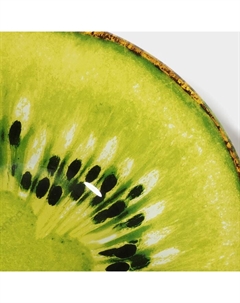 Салатник «Киви», 720 мл, 18.5×5 см, стекло, зелёный Доляна